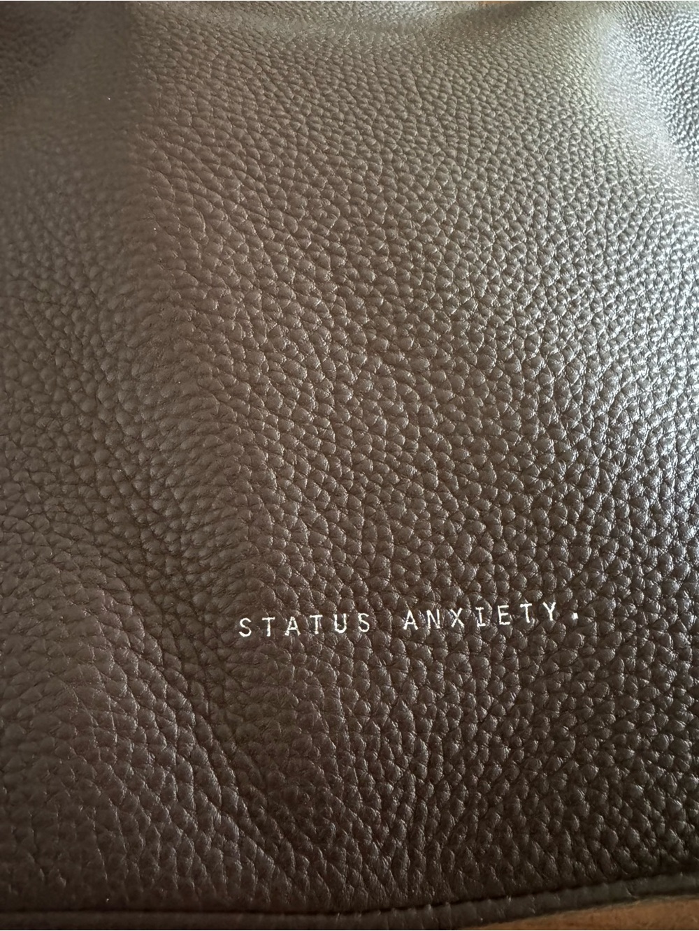 Status Anxiety Ready And Willing Cocoa Leather Shoulder Bag - Picture 9 of 11